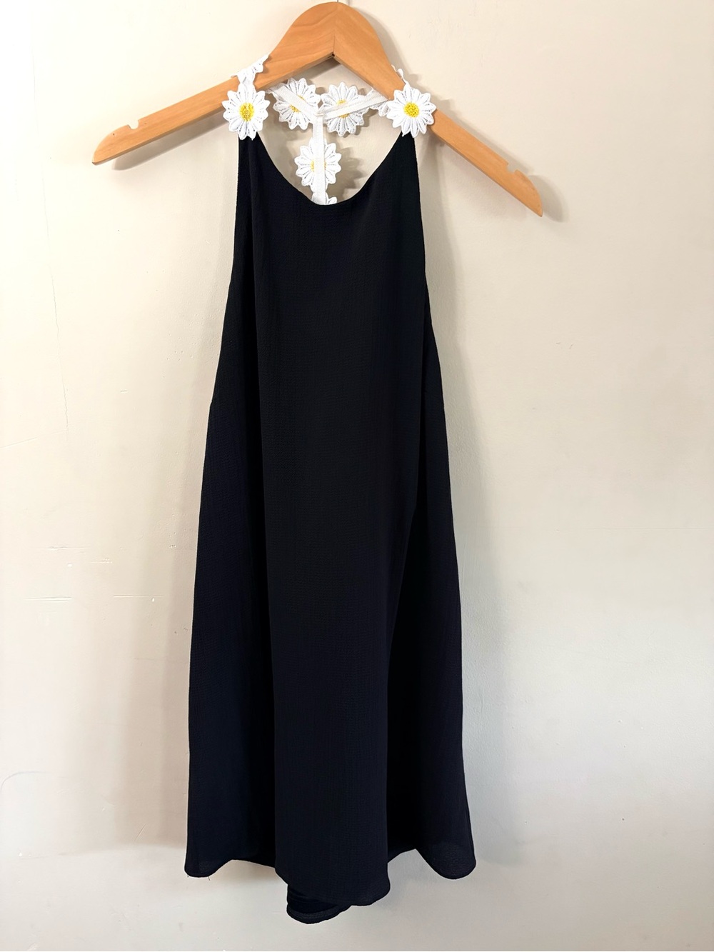 Judith March Black Floral Trim Dress Size Small